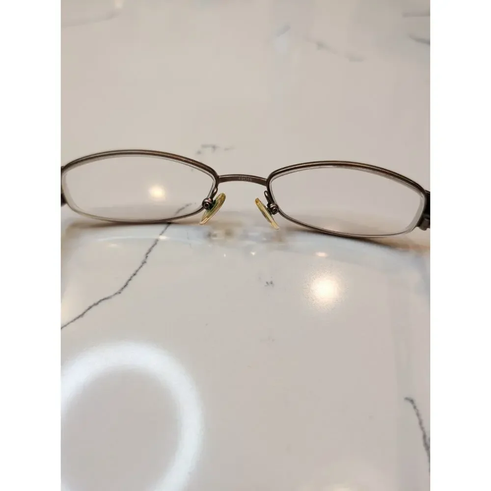 Jill Stuart Women’s Eyeglasses Frame Gold Metal Oval Braided Wire Temple Rx-Able